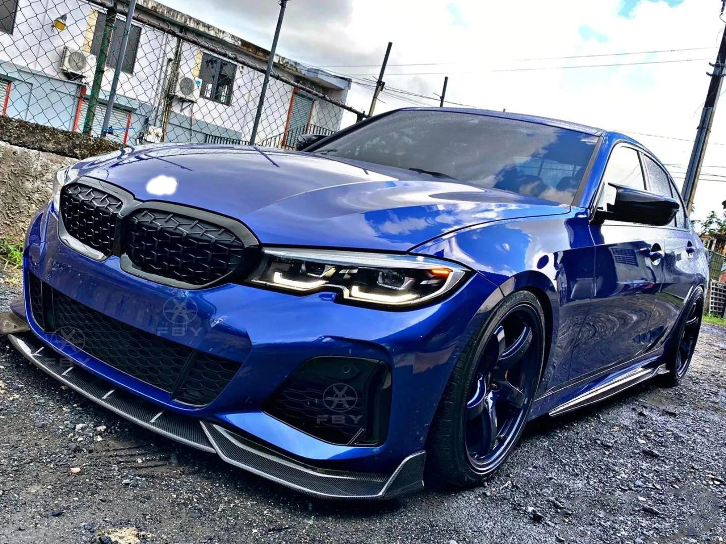 AK Style Carbon Fiber Front Bumper Lip for BMW 3 Series M340I G20 G28 M-Sport 2019-2023 Auto Parts