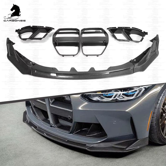 Carbon Fiber Front Body Kit (Grille,Lip) For BMW G8X