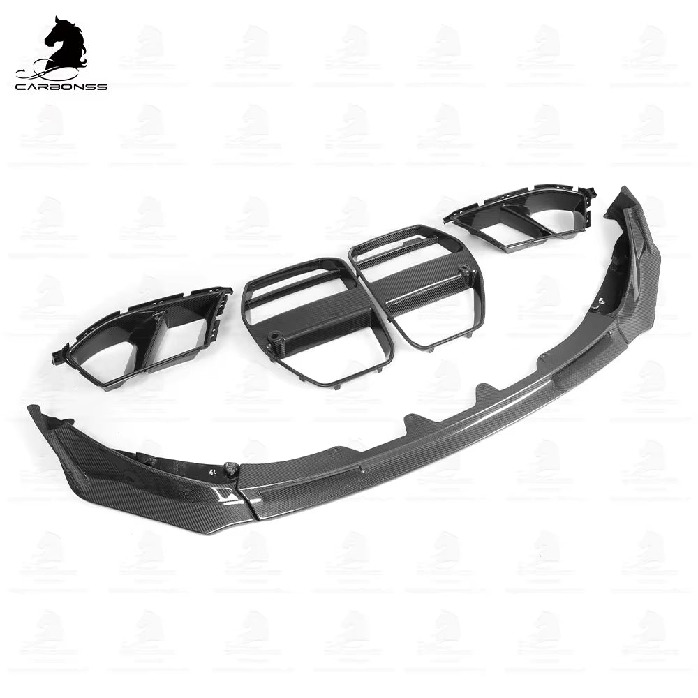 Carbon Fiber Front Body Kit (Grille,Lip) For BMW G8X