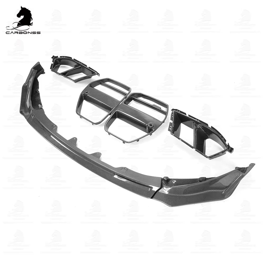 Carbon Fiber Front Body Kit (Grille,Lip) For BMW G8X