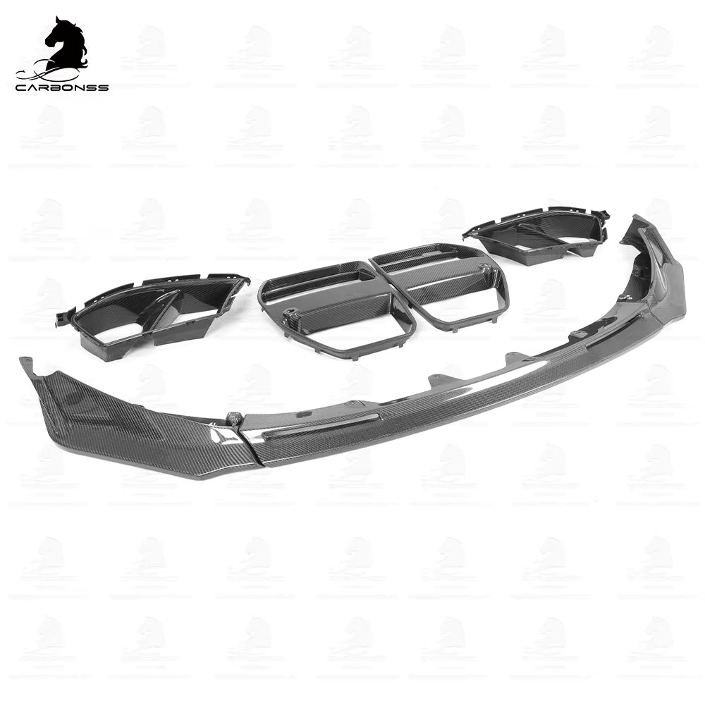 Carbon Fiber Front Body Kit (Grille,Lip) For BMW G8X