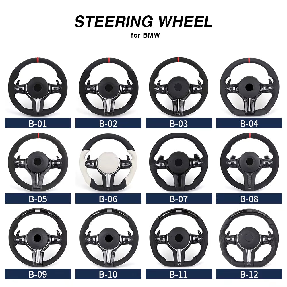 Carbon Trim Full Alcantara M Performance Steering Wheel for BMW F Series 