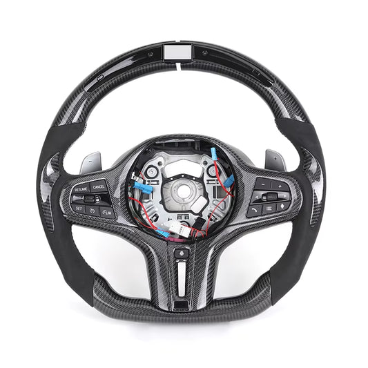 Half Alcantara Carbon Fiber LED Steering Wheel for BMW G8X